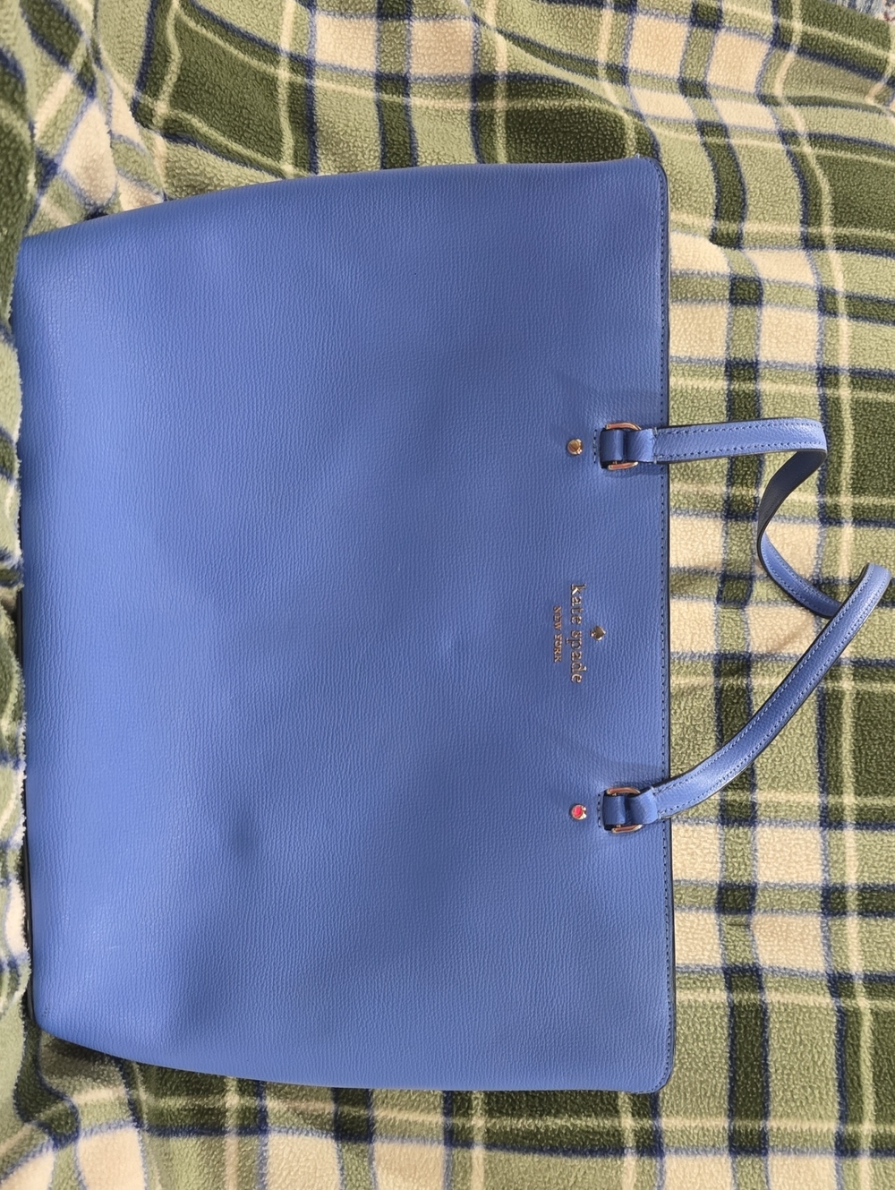 kate spade Cornflower Blue Leather Large Tote
